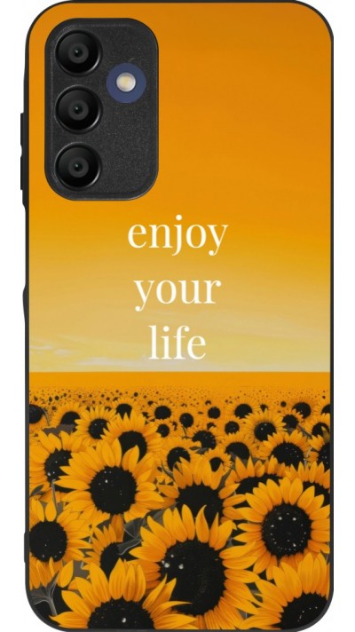 Samsung Galaxy A16 Case Hülle - Silikon schwarz Summer 2026 Enjoy your life