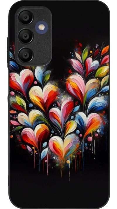 Samsung Galaxy A16 Case Hülle - Silikon schwarz Valentin 2024 Schwarzes Herz Abstrakt