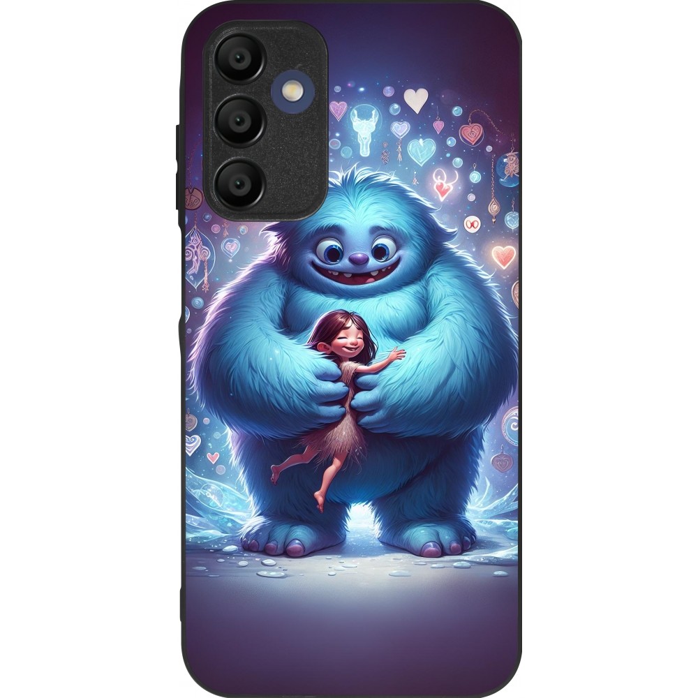 Samsung Galaxy A16 Case Hülle - Silikon schwarz Valentin 2024 Flauschige Liebe