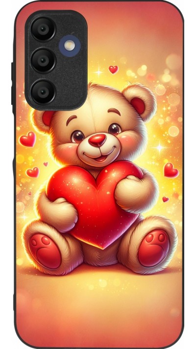 Samsung Galaxy A16 Case Hülle - Silikon schwarz Valentin 2024 Teddy Liebe