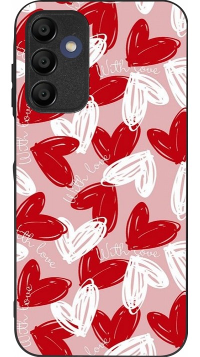 Samsung Galaxy A16 Case Hülle - Silikon schwarz Valentine 2024 with love heart