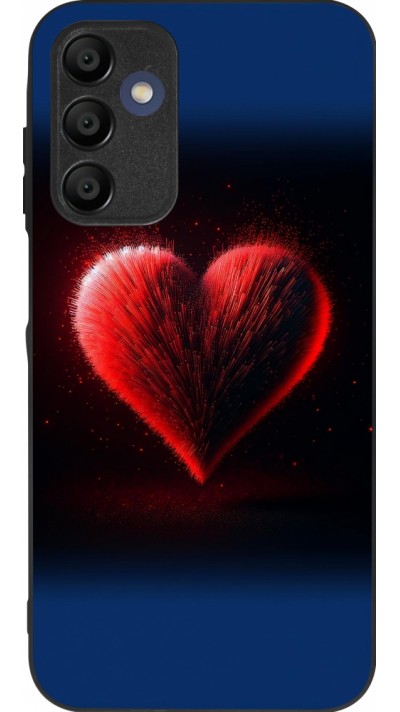 Samsung Galaxy A16 Case Hülle - Silikon schwarz Valentin 2025 rotes Herz