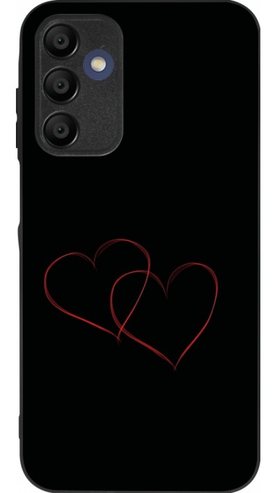 Samsung Galaxy A16 Case Hülle - Silikon schwarz Valentine 2023 attached heart