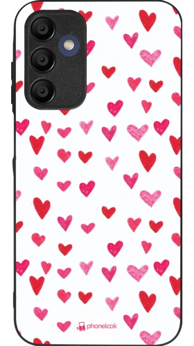 Samsung Galaxy A16 Case Hülle - Silikon schwarz Valentine 2022 Many pink hearts