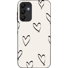 Samsung Galaxy A16 Case Hülle - Silikon schwarz Valentine 2023 minimalist hearts