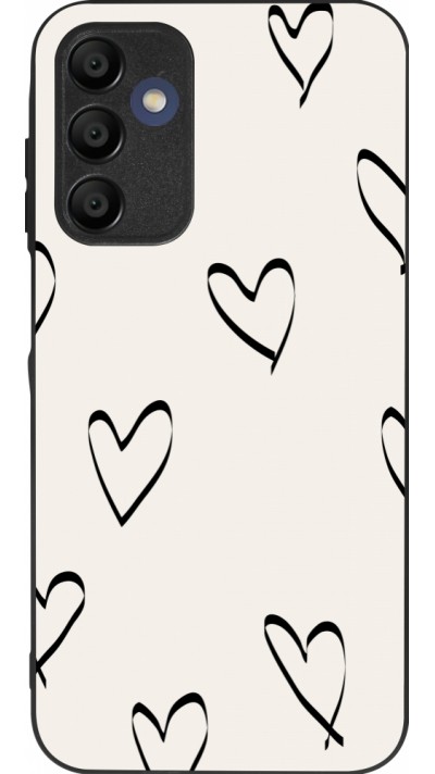 Samsung Galaxy A16 Case Hülle - Silikon schwarz Valentine 2023 minimalist hearts