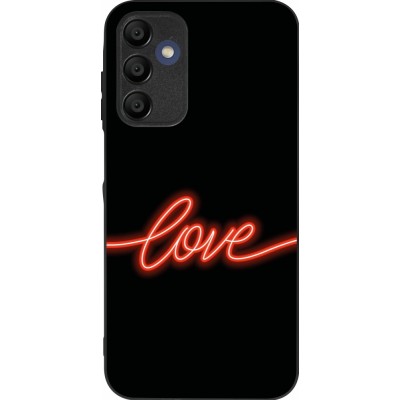 Samsung Galaxy A16 Case Hülle - Silikon schwarz Valentine 2023 neon love
