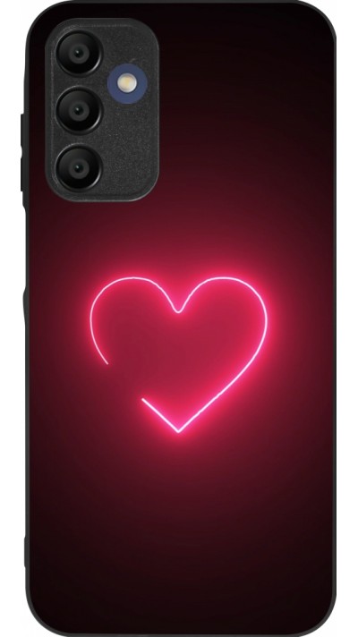 Samsung Galaxy A16 Case Hülle - Silikon schwarz Valentine 2023 single neon heart