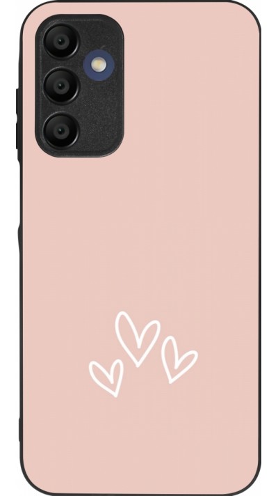 Samsung Galaxy A16 Case Hülle - Silikon schwarz Valentine 2023 three minimalist hearts