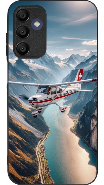 Samsung Galaxy A16 Case Hülle - Silikon schwarz Schweizer Alpenflug