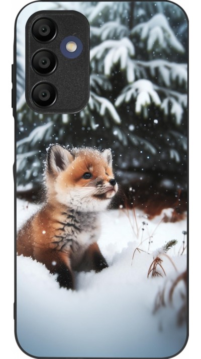 Samsung Galaxy A16 Case Hülle - Silikon schwarz Weihnachten 2023 Fuechslein Tanne