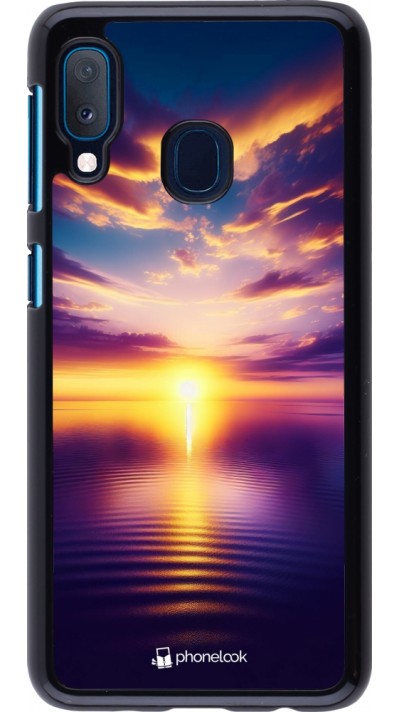 Samsung Galaxy A20e Case Hülle - Sonnenuntergang gelb violett