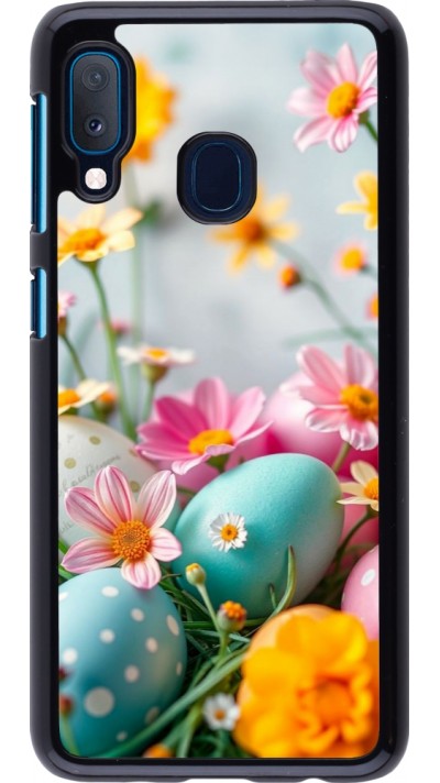 Samsung Galaxy A20e Case Hülle - Easter 2026 Eggs with flowers