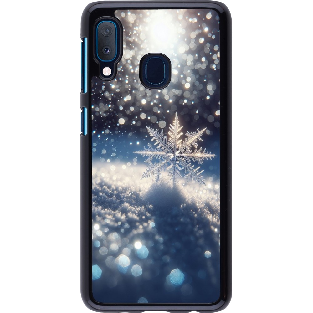 Samsung Galaxy A20e Case Hülle - Schneeflocke Solar Glanz