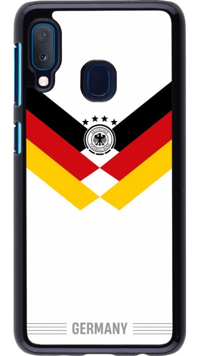 Samsung Galaxy A20e Case Hülle - Deutschland 2026 personalisierbares Fussballtrikot