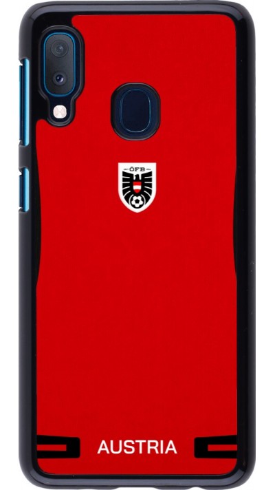 Samsung Galaxy A20e Case Hülle - O?sterreich 2026 personalisierbares Fussballtrikot