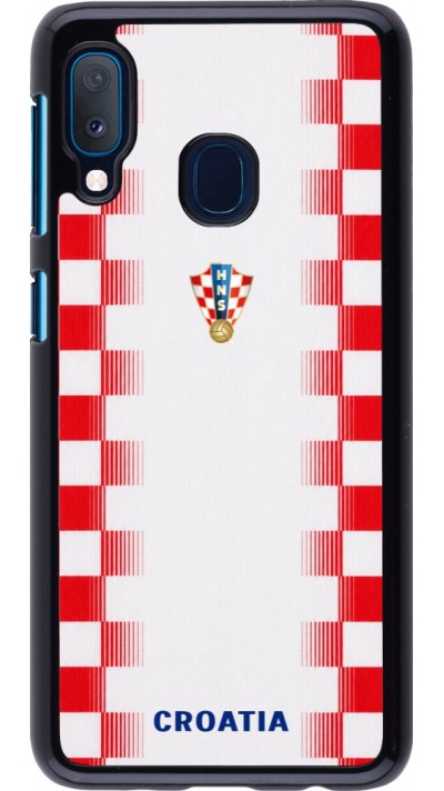 Samsung Galaxy A20e Case Hülle - Kroatien 2026 personalisierbares Fussballtrikot