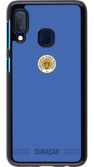 Samsung Galaxy A20e Case Hülle - Curaçao 2026 personalisierbares Fussballtrikot