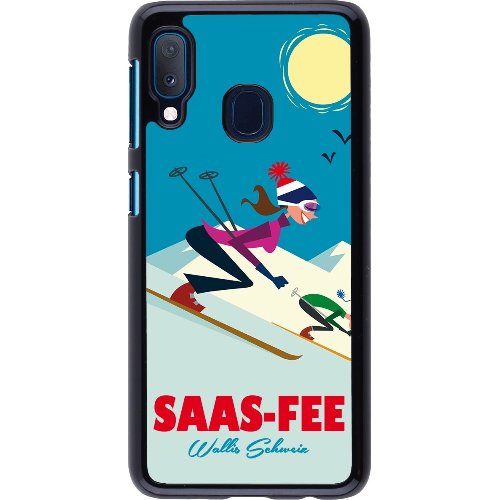 Samsung Galaxy A20e Case Hülle - Saas-Fee Ski Downhill