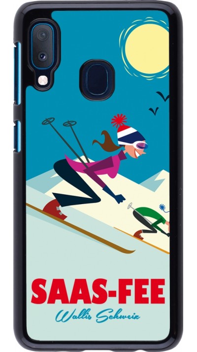 Samsung Galaxy A20e Case Hülle - Saas-Fee Ski Downhill