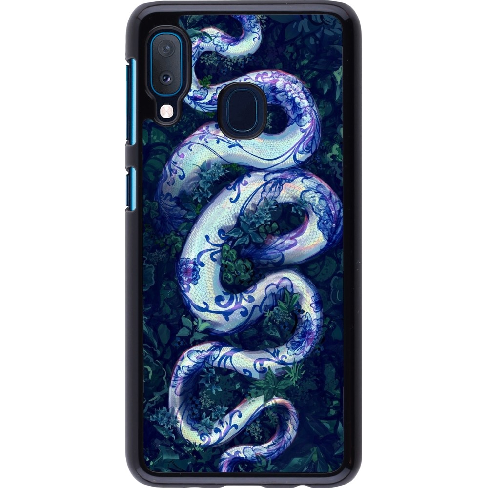 Samsung Galaxy A20e Case Hülle - Snake Blue Anaconda