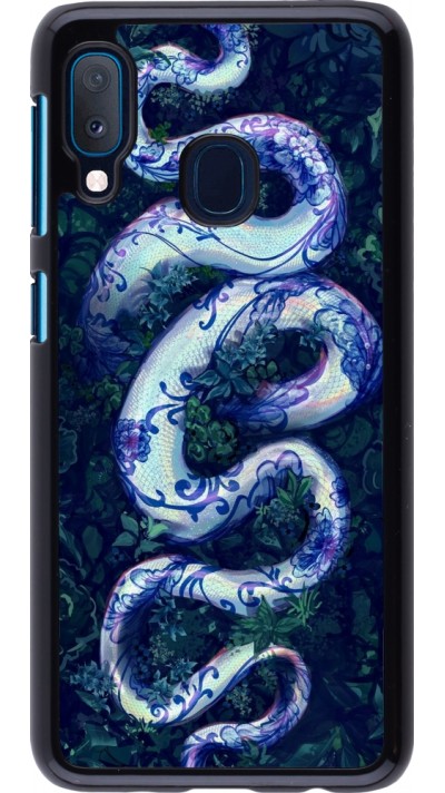 Samsung Galaxy A20e Case Hülle - Snake Blue Anaconda