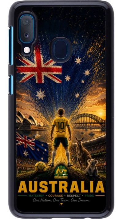Samsung Galaxy A20e Case Hülle - Fussball Australien splash 2026