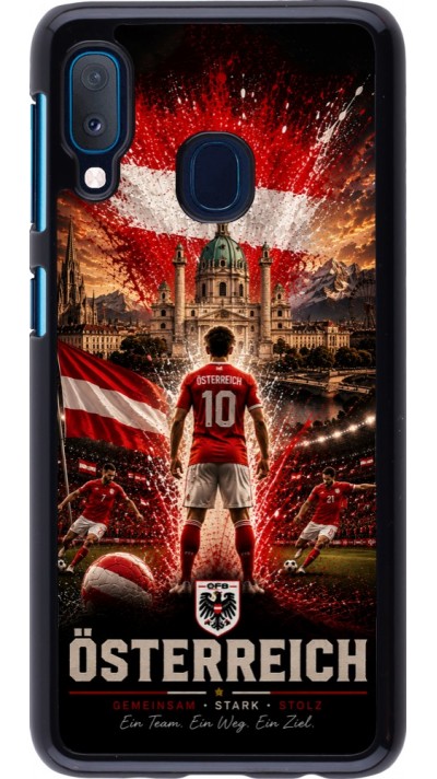 Samsung Galaxy A20e Case Hülle - Fussball Österreich splash 2026