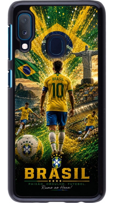 Samsung Galaxy A20e Case Hülle - Fussball Brasilien splash 2026