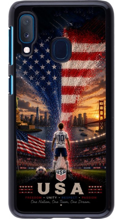 Samsung Galaxy A20e Case Hülle - Fussball Vereinigten Staaten splash 2026