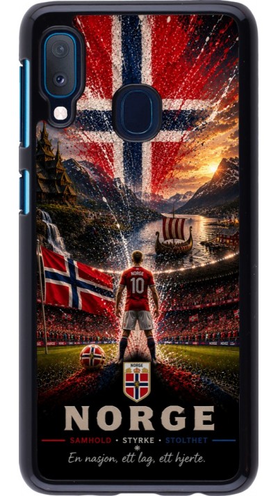 Samsung Galaxy A20e Case Hülle - Fussball Norwegen splash 2026