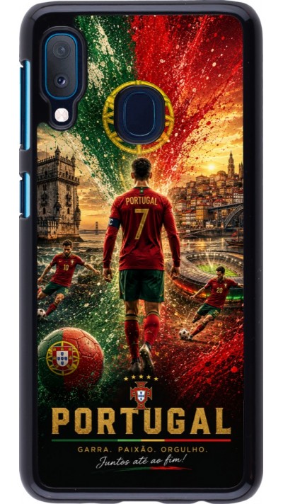 Samsung Galaxy A20e Case Hülle - Fussball Portugal splash 2026