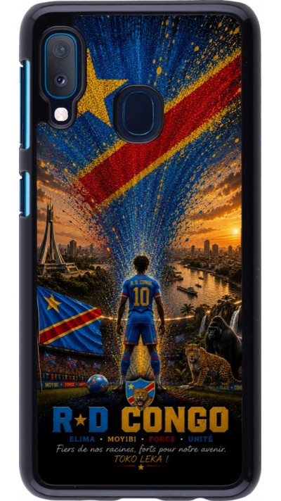 Samsung Galaxy A20e Case Hülle - Fussball Demokratische Republik Kongo splash 2026