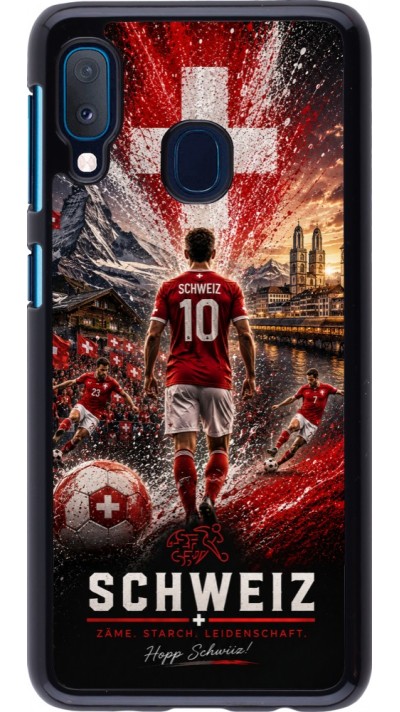 Samsung Galaxy A20e Case Hülle - Fussball Schweiz splash 2026