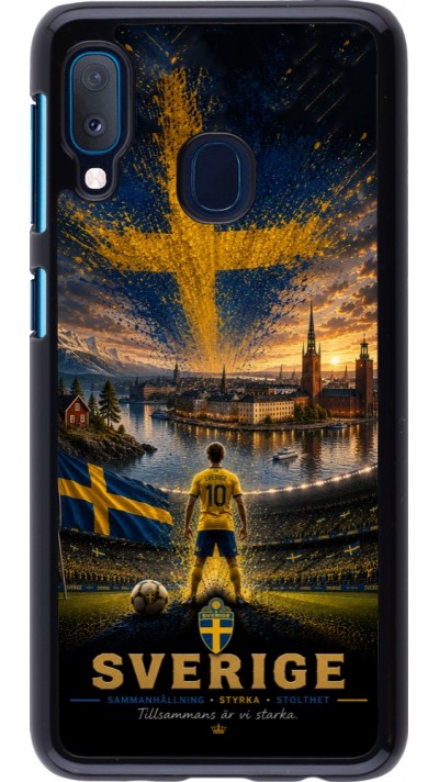 Samsung Galaxy A20e Case Hülle - Fussball Schweden splash 2026