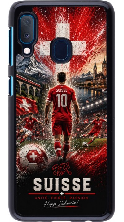 Samsung Galaxy A20e Case Hülle - Fussball Suisse splash 2026