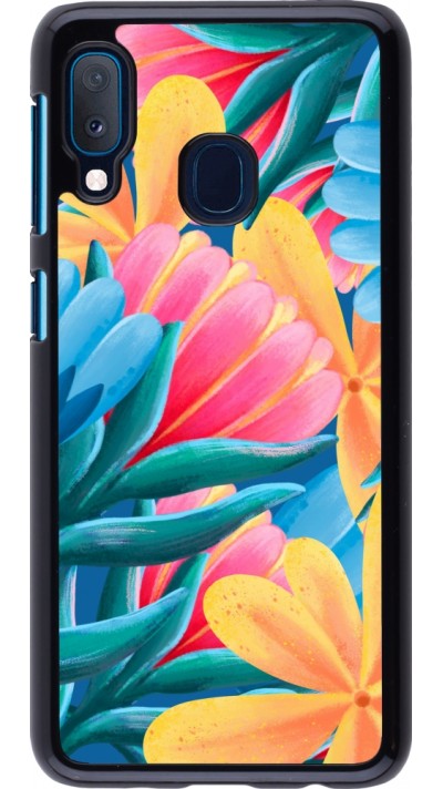 Samsung Galaxy A20e Case Hülle - Spring 23 colorful flowers