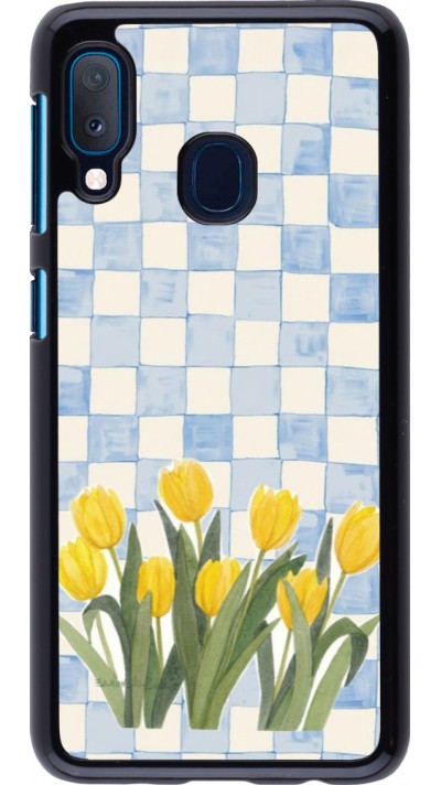 Samsung Galaxy A20e Case Hülle - Blue vichy tulips 2026