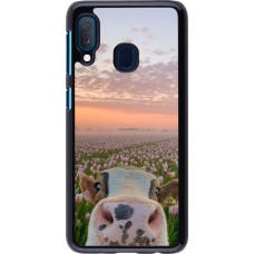 Samsung Galaxy A20e Case Hülle - Cow with tulips 2026