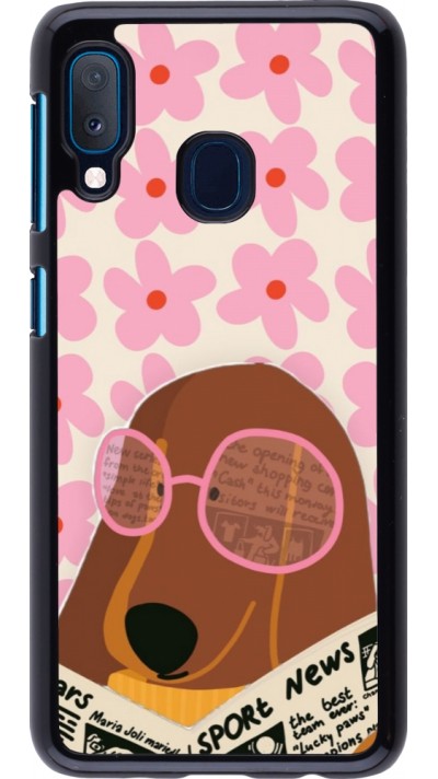 Samsung Galaxy A20e Case Hülle - Dog with newspaper 2026