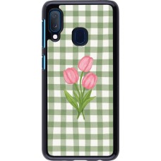 Samsung Galaxy A20e Case Hülle - Green vichy tulips 2026