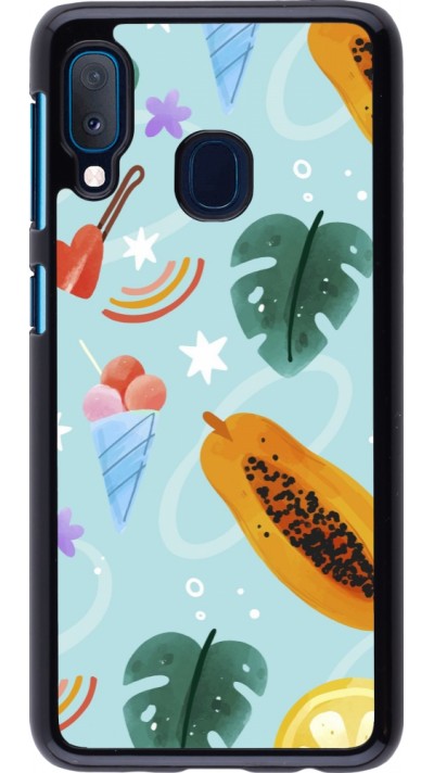 Samsung Galaxy A20e Case Hülle - Summer 2025 Pattern papaya