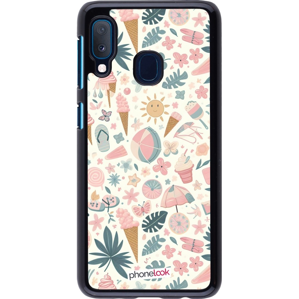 Samsung Galaxy A20e Case Hülle - Sommer Pink Muster