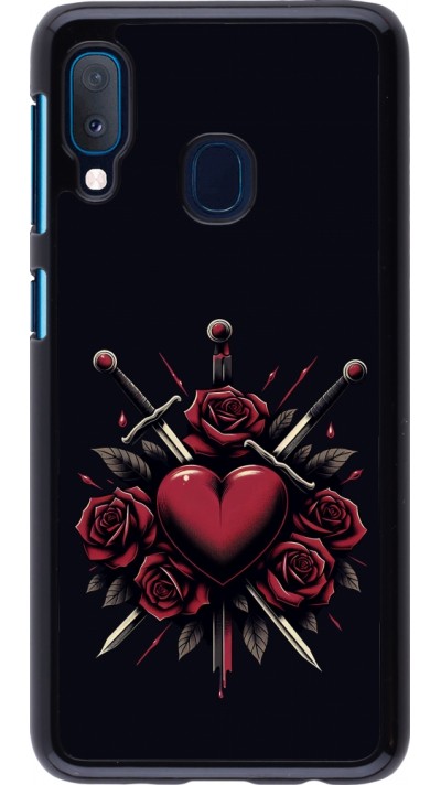 Samsung Galaxy A20e Case Hülle - Valentine 2024 gothic love