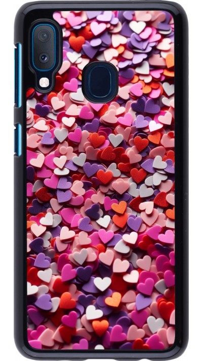 Samsung Galaxy A20e Case Hülle - Valentin 2025 Konfetti
