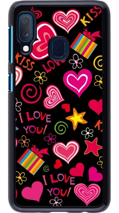 Samsung Galaxy A20e Case Hülle - Valentine 2023 love symbols