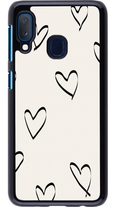 Samsung Galaxy A20e Case Hülle - Valentine 2023 minimalist hearts