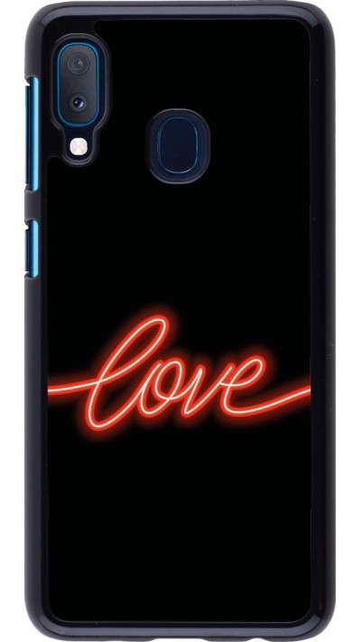 Samsung Galaxy A20e Case Hülle - Valentine 2023 neon love