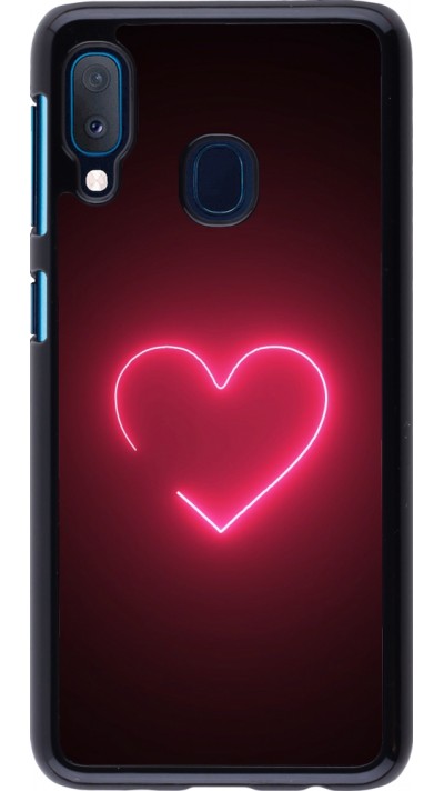 Samsung Galaxy A20e Case Hülle - Valentine 2023 single neon heart
