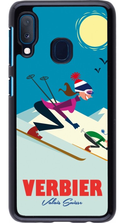 Samsung Galaxy A20e Case Hülle - Verbier Ski Downhill